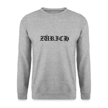 ZÜRICH - Unisex Pullover - Weißgrau meliert - Vorne - Alina (178cm) & Michal (187cm)