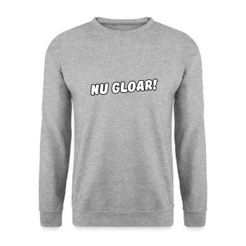 nugloar - sächsisch - Unisex Pullover - Weißgrau meliert - Vorne - Alina (178cm) & Michal (187cm)