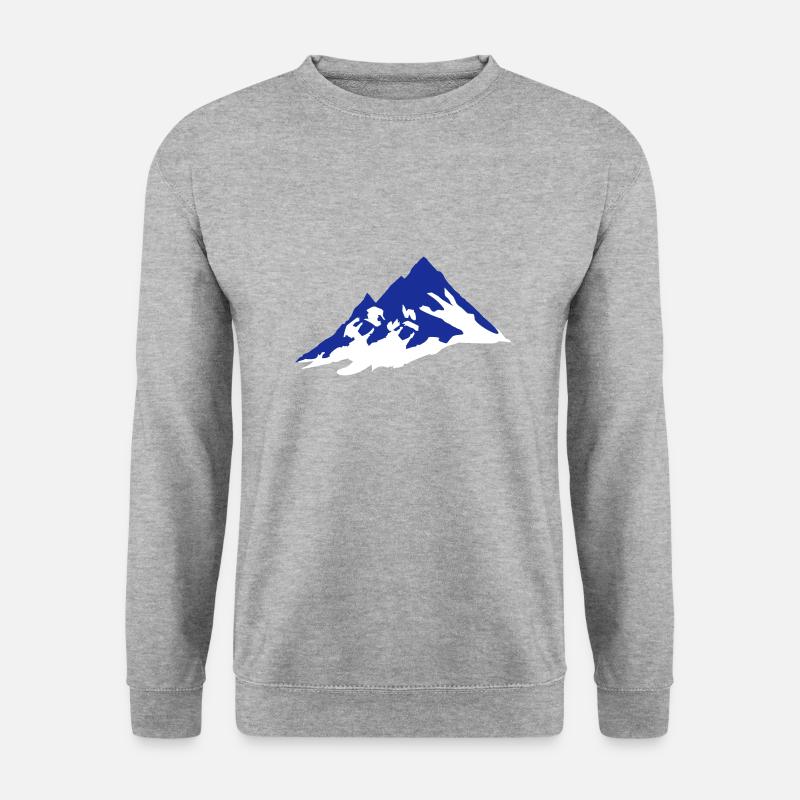 Berge, Berg - Unisex Pullover - Weißgrau meliert