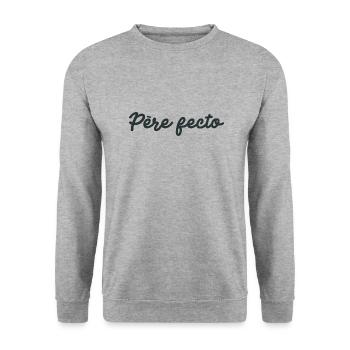père parfait cadeau - Sweat-shirt Unisexe - gris chiné - Devant - Alina (178cm) & Michal (187cm)