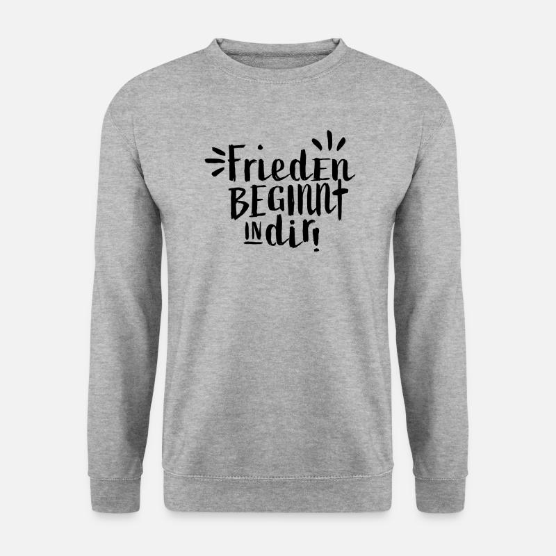 Selbstliebe - Unisex Pullover - Weißgrau meliert