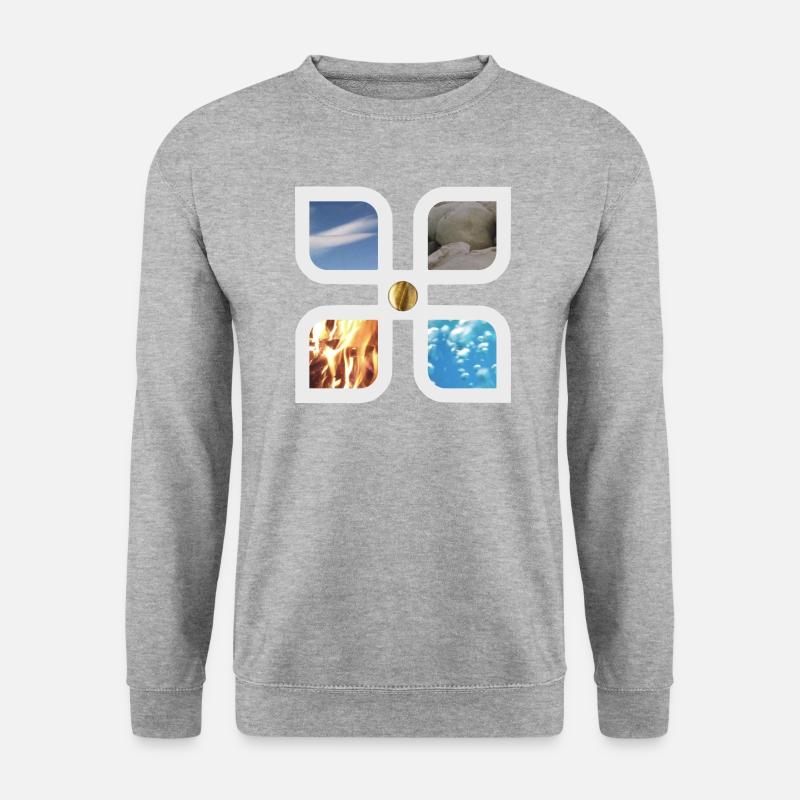 Elements - Unisex Pullover - Weißgrau meliert