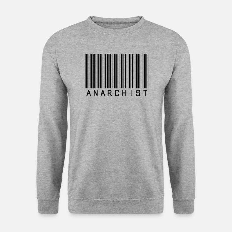 Anarchist Barcode - Unisex Sweatshirt - salt & pepper