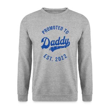 Mens Funny 1ère fois Papa Est 2022 Première fête des pères - Sweat-shirt Unisexe - gris chiné - Devant - Alina (178cm) & Michal (187cm)