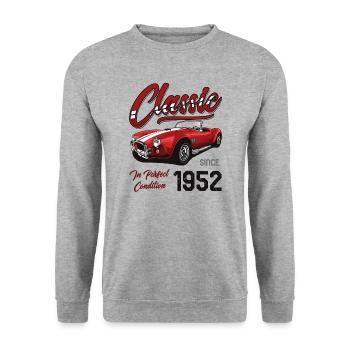 I'm Not Old I'm Classic Car Vintage Born In 1952 - Unisex Sweatshirt - salt & pepper - Front - Alina (178cm) & Michal (187cm)
