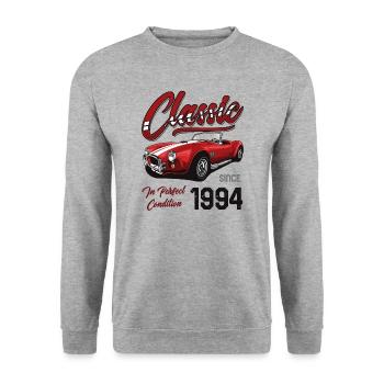 Je ne suis pas vieux Je suis une voiture classique vintage née en 1994 - Sweat-shirt Unisexe - gris chiné - Devant - Alina (178cm) & Michal (187cm)