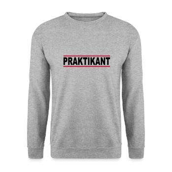 praktikant - Unisex Pullover - Weißgrau meliert - Vorne - Alina (178cm) & Michal (187cm)