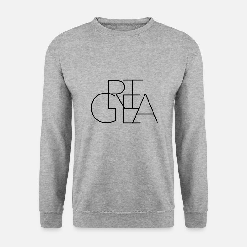 greta - Unisex Pullover - Weißgrau meliert