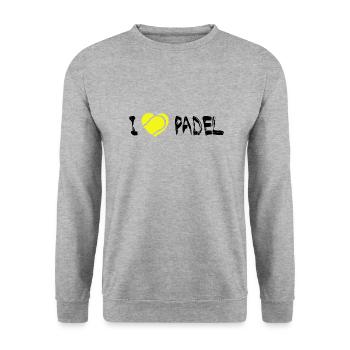 Padel - Gift for padel player - Unisex Sweatshirt - salt & pepper - Front - Alina (178cm) & Michal (187cm)
