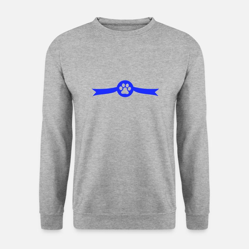 hunde pfote - Unisex Pullover - Weißgrau meliert