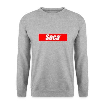Soca - Kreyol Sat - Sweat-shirt Unisexe - gris chiné - Devant - Alina (178cm) & Michal (187cm)