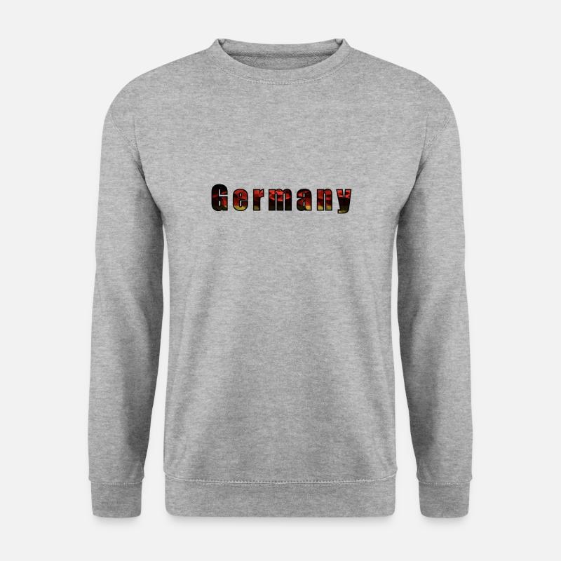 Deutschland _ 02 - Unisex Pullover - Weißgrau meliert
