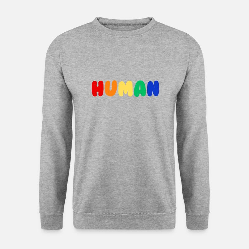 Human Pride - Unisex Pullover - Weißgrau meliert