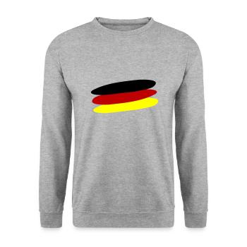 Germany Flag - Unisex Sweatshirt - salt & pepper - Front - Alina (178cm) & Michal (187cm)