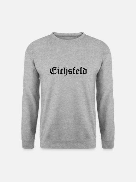 Eichsfeld Altdeutsche Schrift Schwarz - Unisex Pullover - Weißgrau meliert
