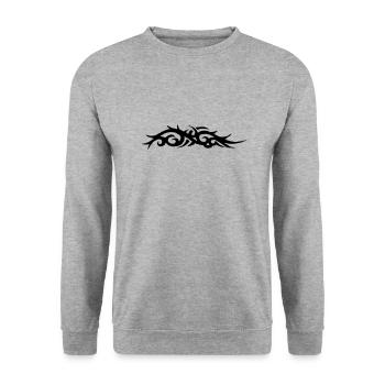 tribal tattoo - Sweat-shirt Unisexe - gris chiné - Devant - Alina (178cm) & Michal (187cm)