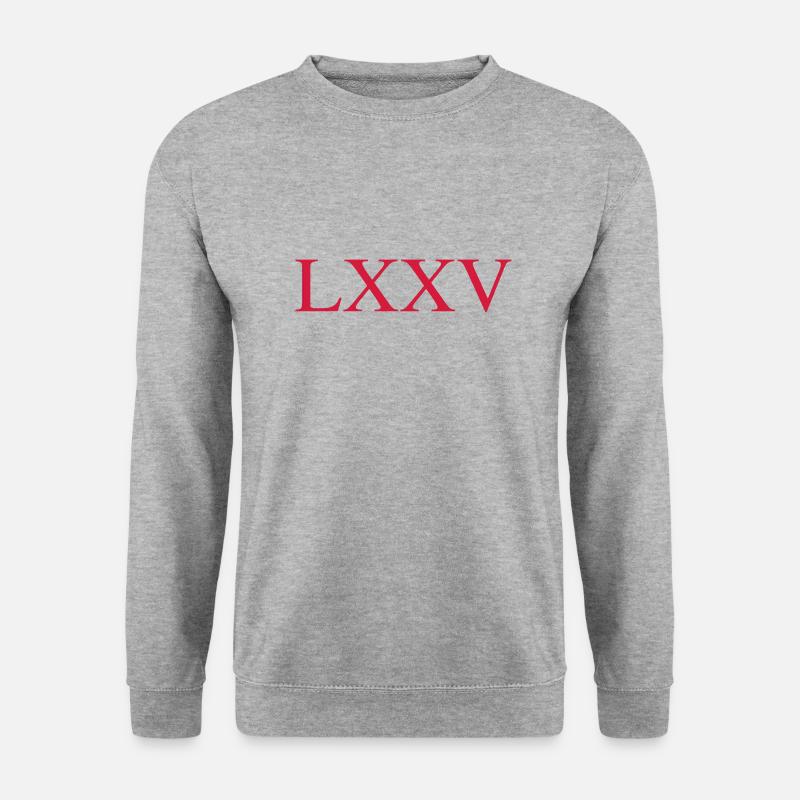 75 - Unisex Pullover - Weißgrau meliert