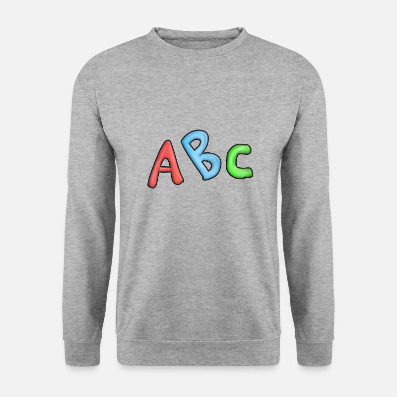 ABC Einschulung Schulanfang Erste klasse kinder - Unisex Pullover - Weißgrau meliert