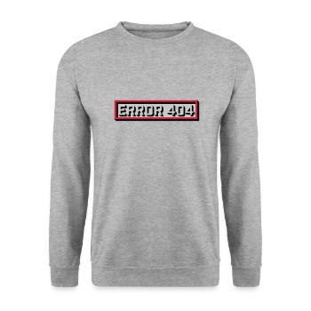 Error 404 Message Computer - Unisex Sweatshirt - salt & pepper - Front - Alina (178cm) & Michal (187cm)