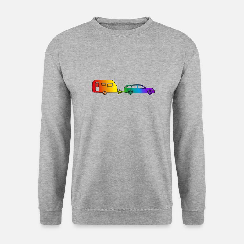 Gespann pride rand - Unisex Pullover - Weißgrau meliert