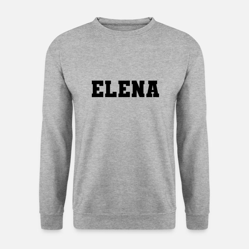 Name - Elena - Unisex Pullover - Weißgrau meliert