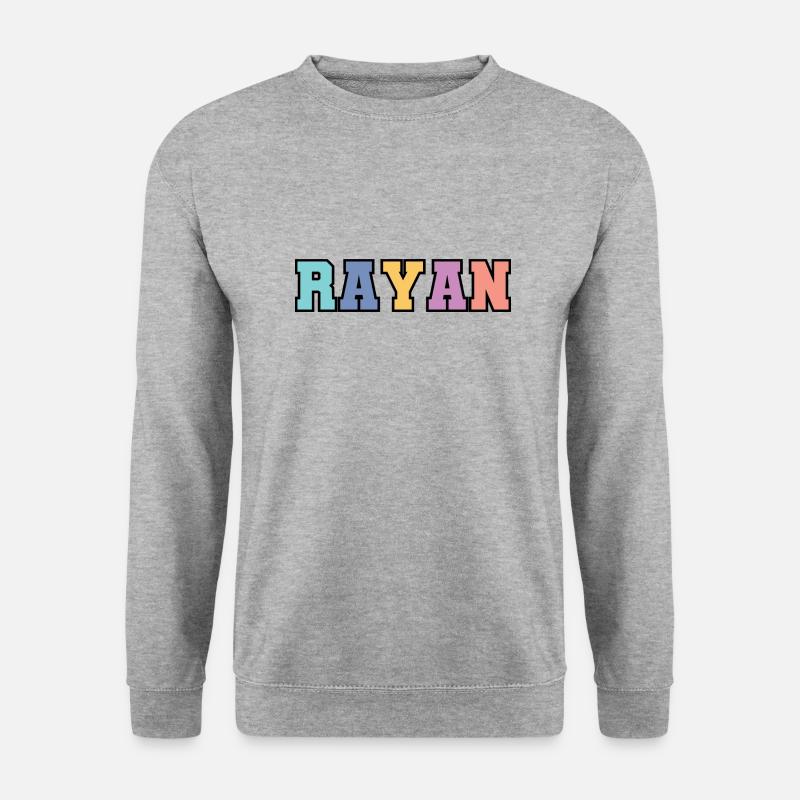 Name - Rayan - Unisex Pullover - Weißgrau meliert