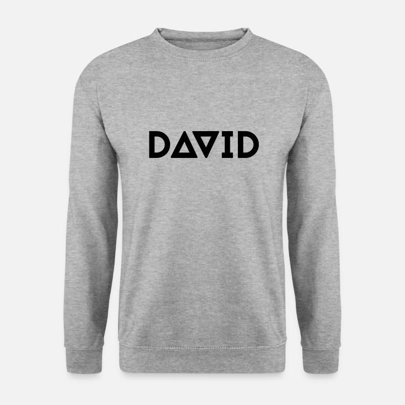 First name David - Unisex Sweatshirt - salt & pepper