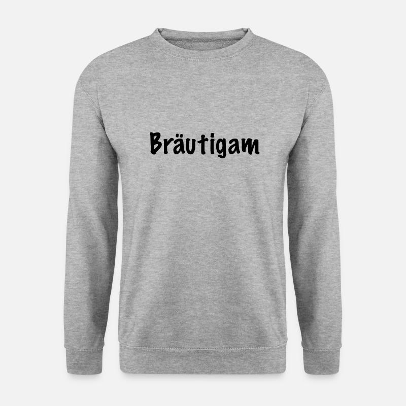 Bräutigam - Unisex Pullover - Weißgrau meliert