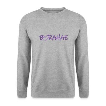 Love - Borahae - Unisex Sweatshirt - salt & pepper - Front - Alina (178cm) & Michal (187cm)