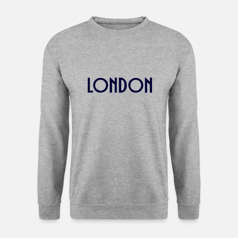 London - Unisex Pullover - Weißgrau meliert