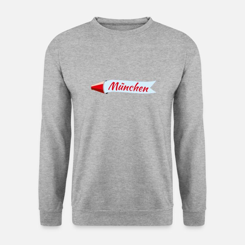 München - Unisex Pullover - Weißgrau meliert