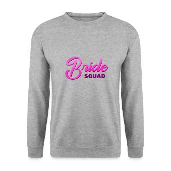Bride Squad Rose - Sweat-shirt Unisexe - gris chiné - Devant - Alina (178cm) & Michal (187cm)