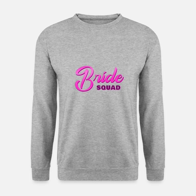 Bride Squad Pink - Unisex Pullover - Weißgrau meliert