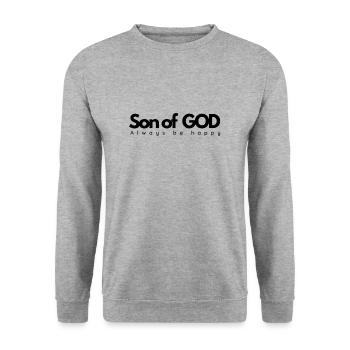 Son of God - Sweat-shirt Unisexe - gris chiné - Devant - Alina (178cm) & Michal (187cm)