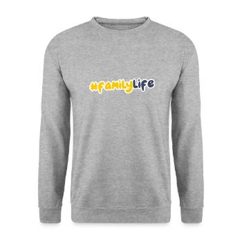 family life - Unisex Sweatshirt - salt & pepper - Front - Alina (178cm) & Michal (187cm)
