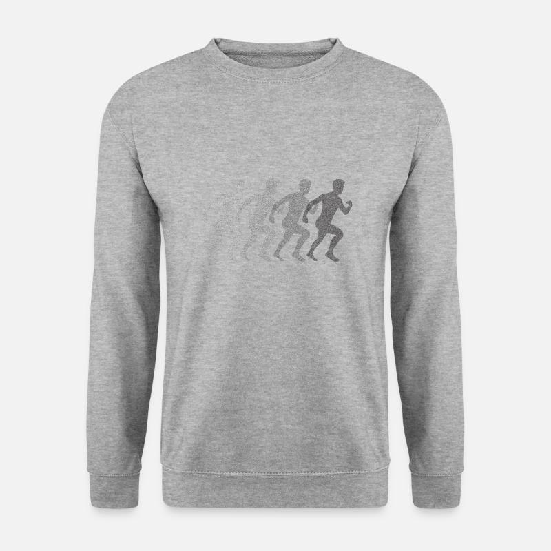 Läufer - Unisex Pullover - Weißgrau meliert