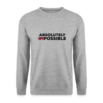 absolutely possible possible way out solution Optimist - Unisex Sweatshirt - salt & pepper - Front - Alina (178cm) & Michal (187cm)