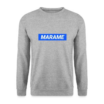 Marame Grenoble Homme - Sweat-shirt Unisexe - gris chiné - Devant - Alina (178cm) & Michal (187cm)