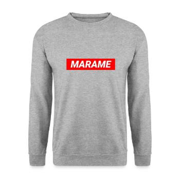 Marame Grenoble Homme - Sweat-shirt Unisexe - gris chiné - Devant - Alina (178cm) & Michal (187cm)