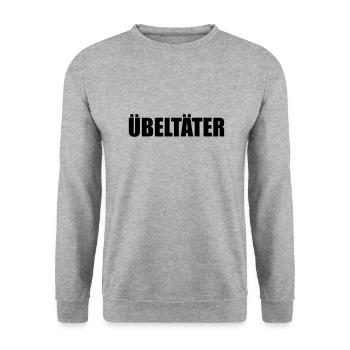 Übeltäter - Unisex Pullover - Weißgrau meliert - Vorne - Alina (178cm) & Michal (187cm)