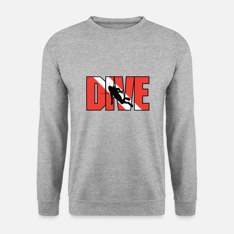 GERÄTETAUCHEN - Unisex Pullover - Weißgrau meliert