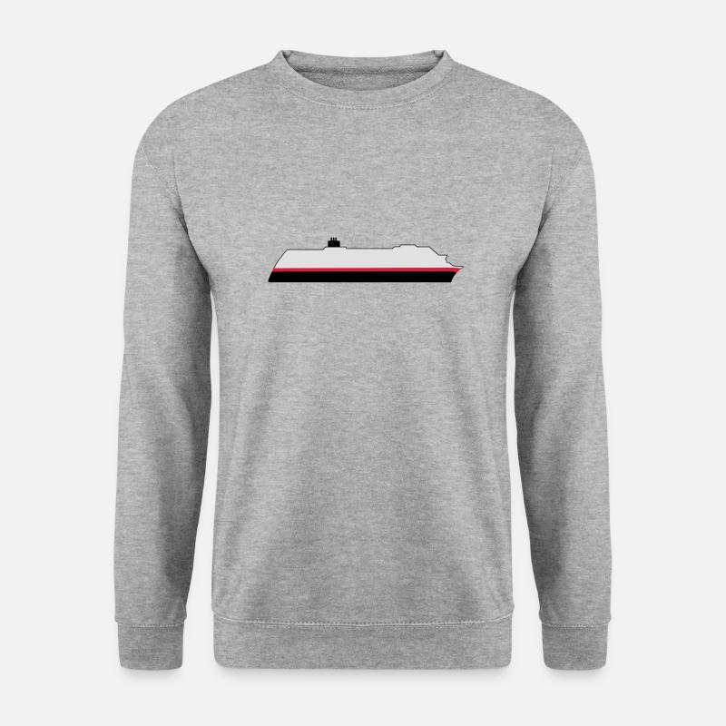 Postschiff HUrtigruten - Unisex Pullover - Weißgrau meliert