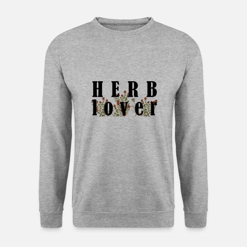 Kräuter - Gewürze - Herblover - Black - Unisex Pullover - Weißgrau meliert