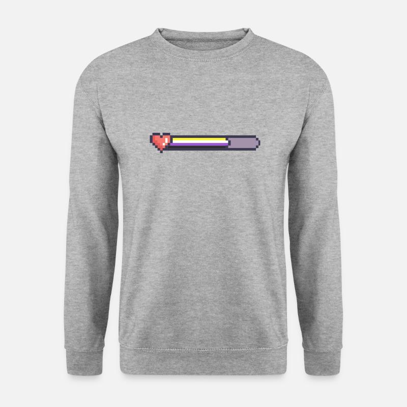 Non binary loading bar - Unisex Sweatshirt - salt & pepper