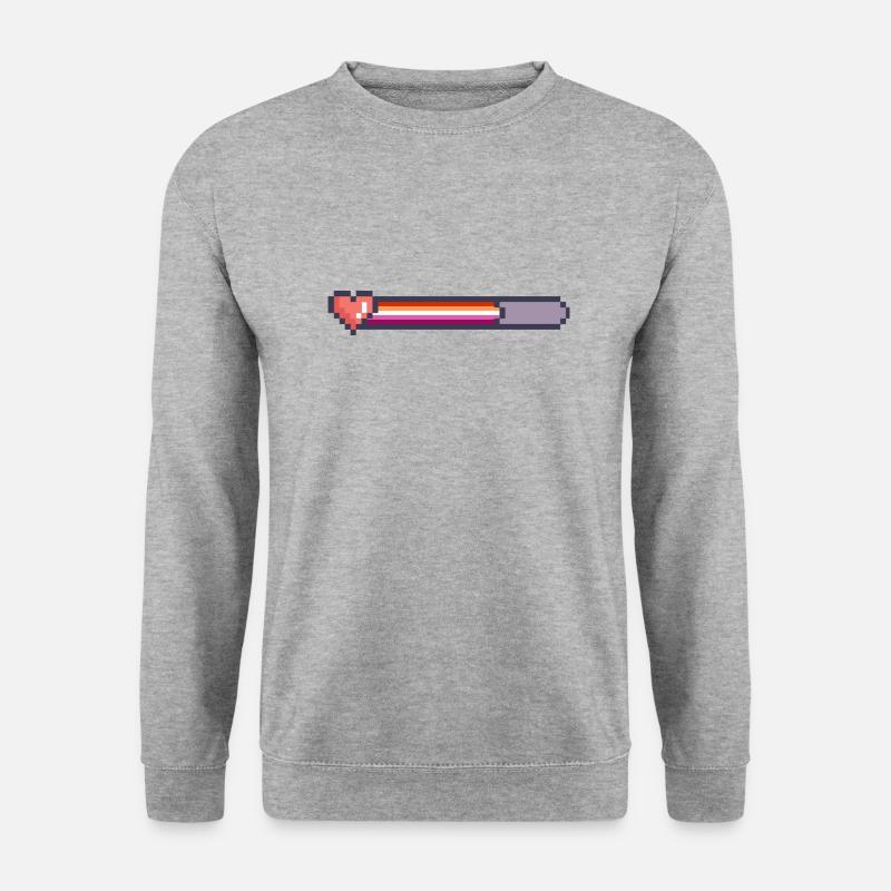 Lesbian loading bar - Unisex Sweatshirt - salt & pepper