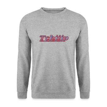 Tchiiip rouge - Sweat-shirt Unisexe - gris chiné - Devant - Alina (178cm) & Michal (187cm)