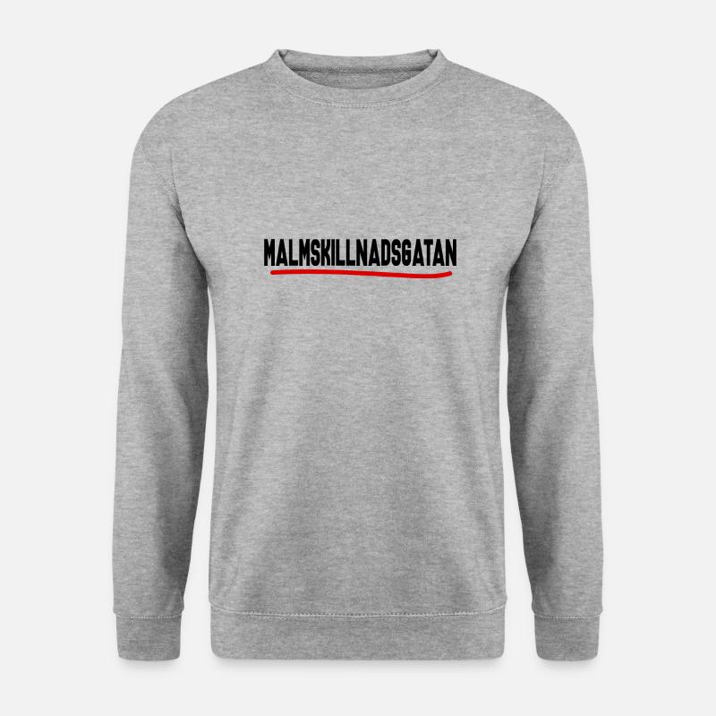 Malmskillnadsgatan - - Unisex Pullover - Weißgrau meliert