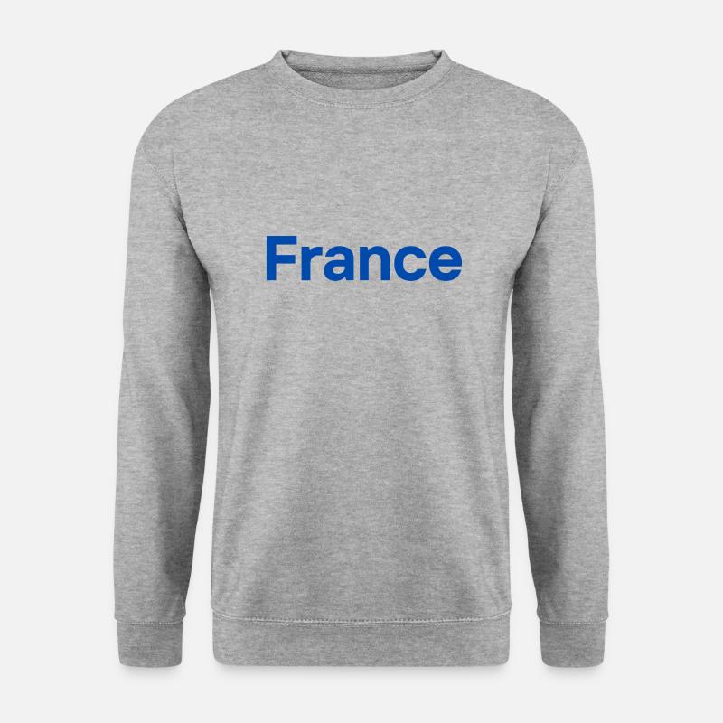 Frankreich - Unisex Pullover - Weißgrau meliert