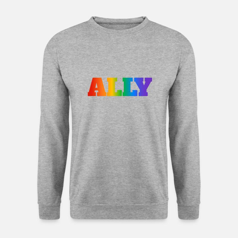 Gay Pride Verbündeter - Unisex Pullover - Weißgrau meliert