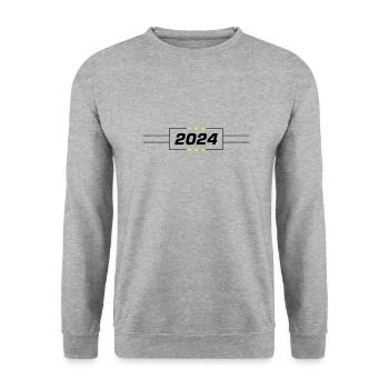 2024 year - Unisex Sweatshirt - salt & pepper - Front - Alina (178cm) & Michal (187cm)